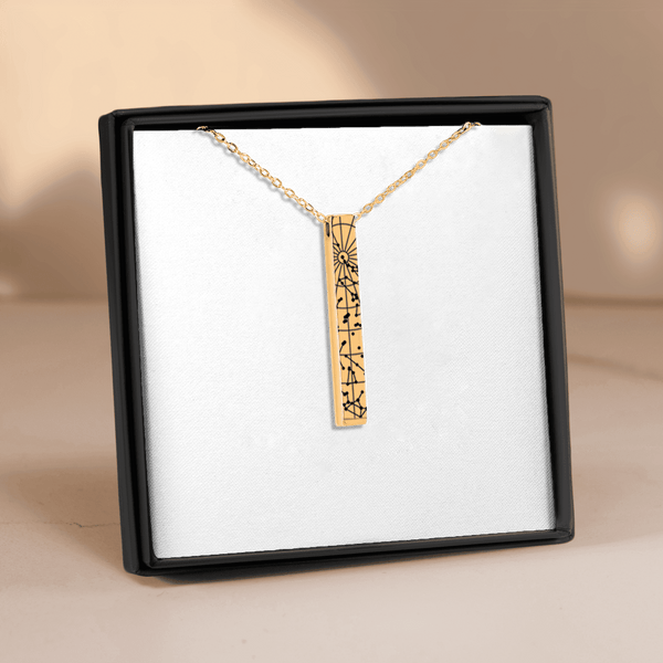 Collier Carte des Étoiles Personnalisé (Barre 3D)