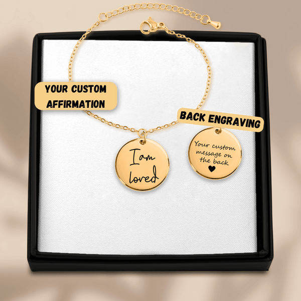 Armband Medaille Personalisierte Affirmationen