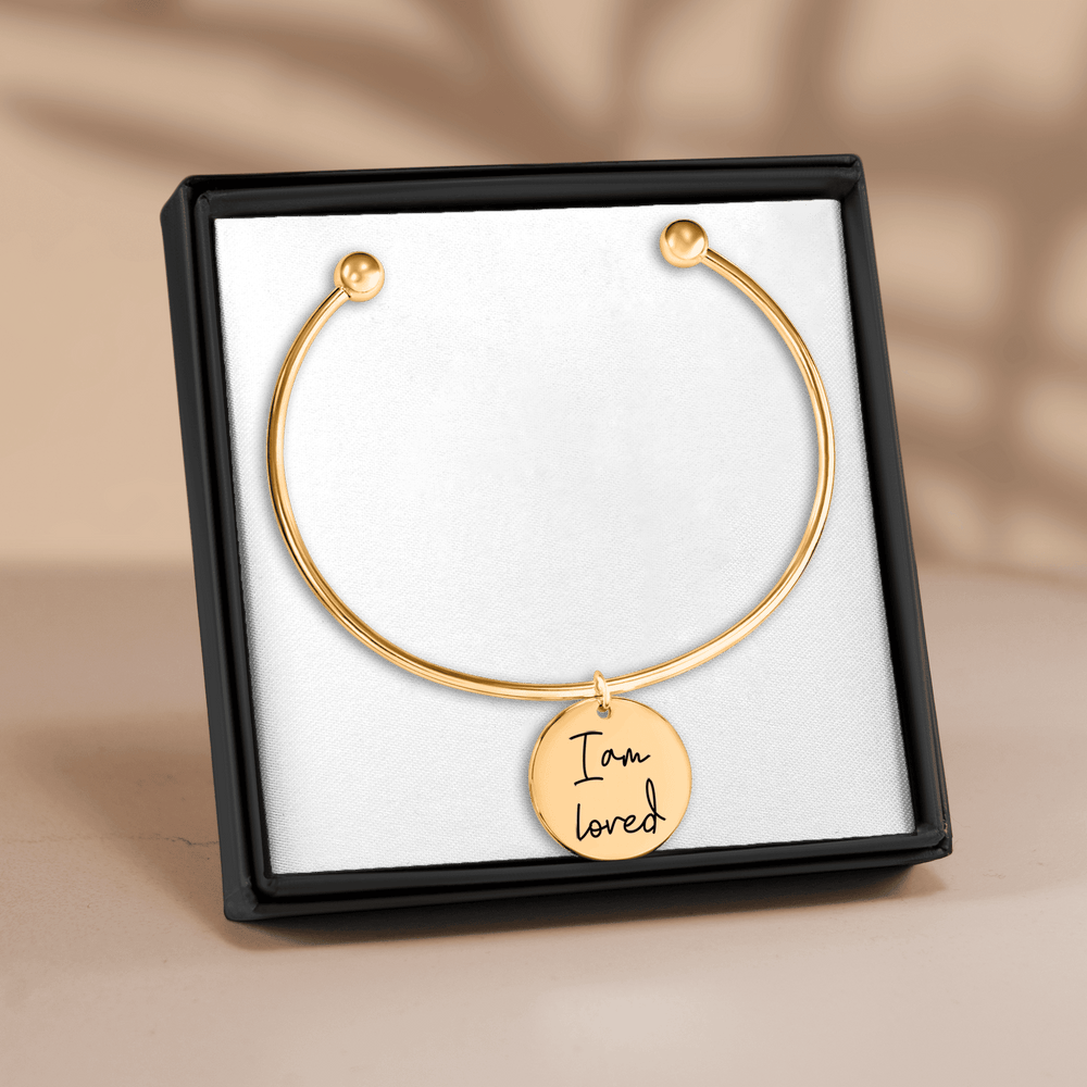 Bracelet jonc Médaille Affirmations Personnalisée