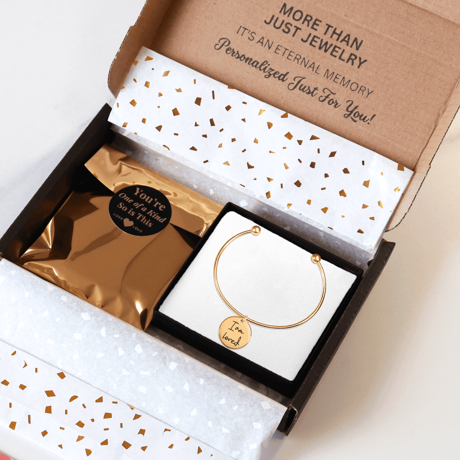 Bracelet jonc Médaille Affirmations Personnalisée