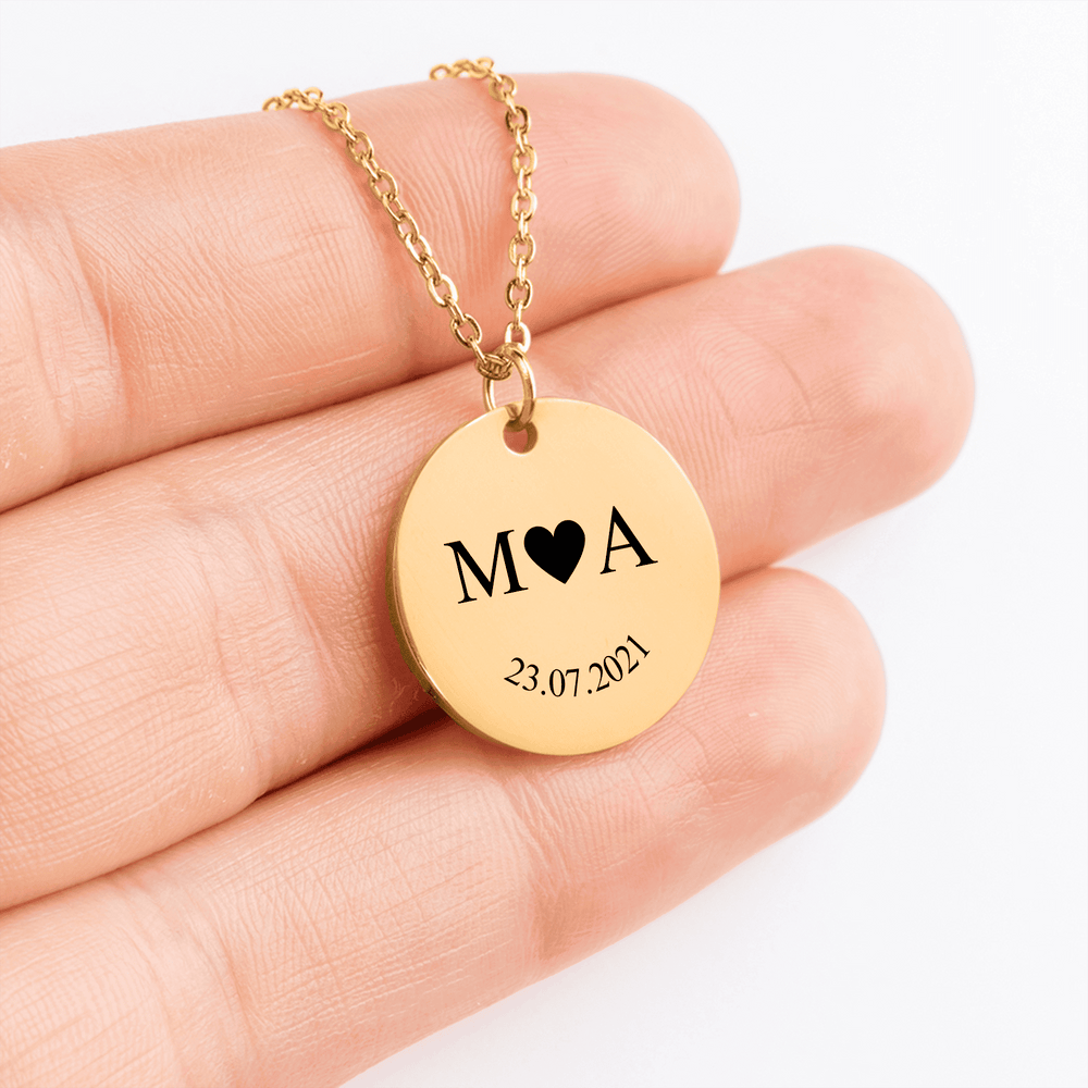 Collier Initiales Entrelacées Personnalisé (Etched In Time)