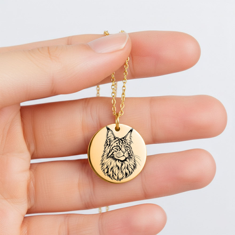 Collier Maine Coon Personnalisé – Prénom Gravé