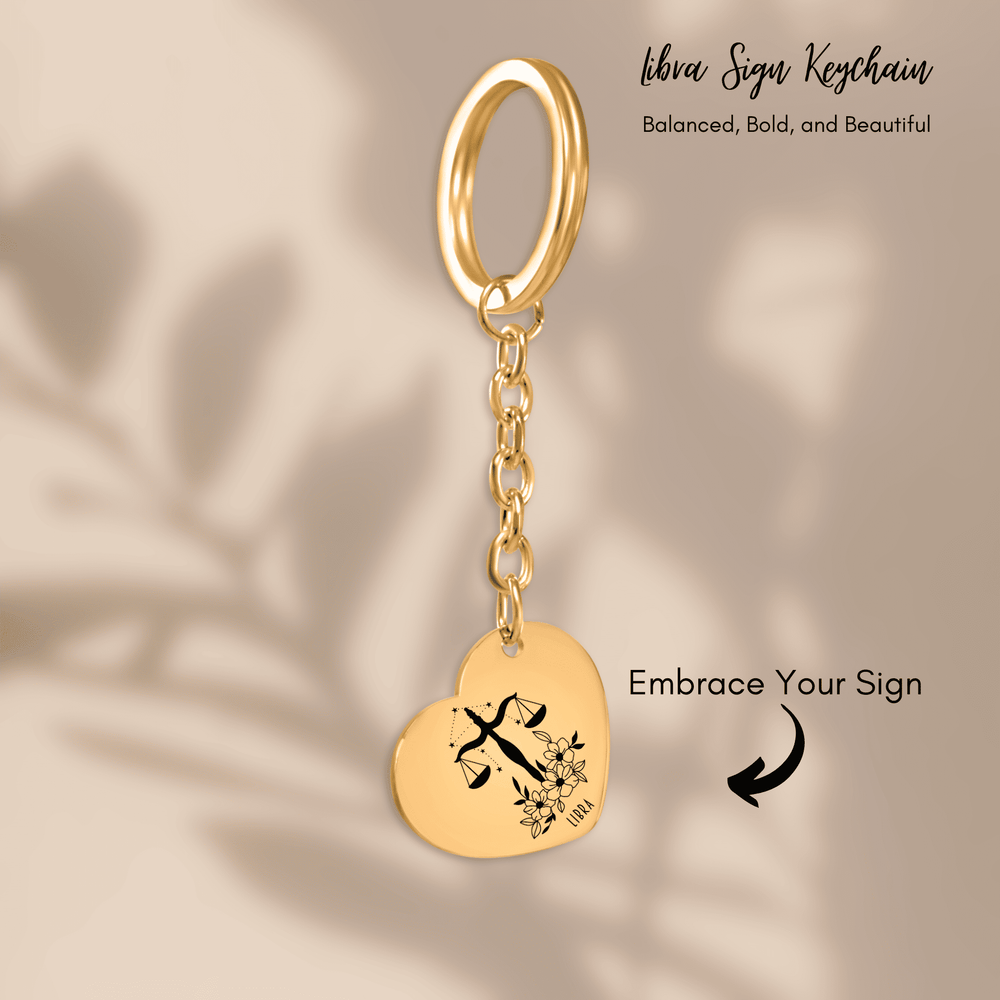 Porte-clés Coeur Signe Astrologique Balance