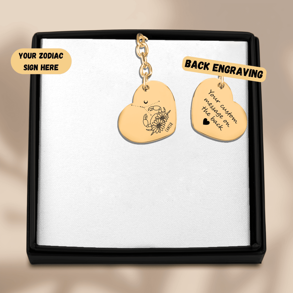 Porte-clés Coeur Signe Astrologique Cancer