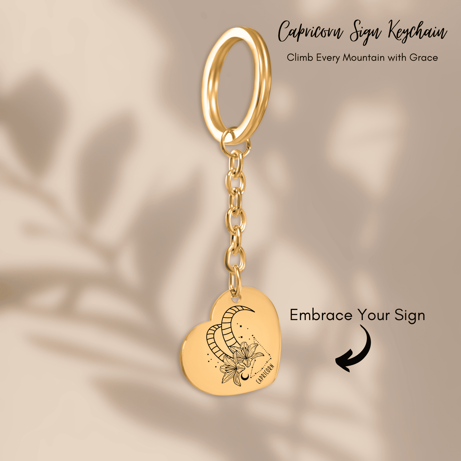 Porte-clés Coeur Signe Astrologique Capricorne