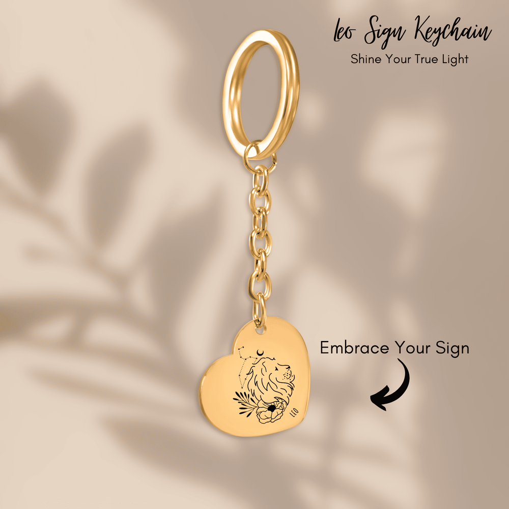 Porte-clés Coeur Signe Astrologique Lion