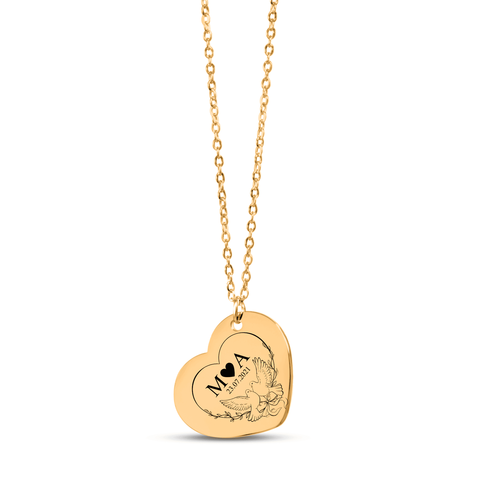 Collier Initiales Entrelacées Personnalisé (Eternal Love Coeur)
