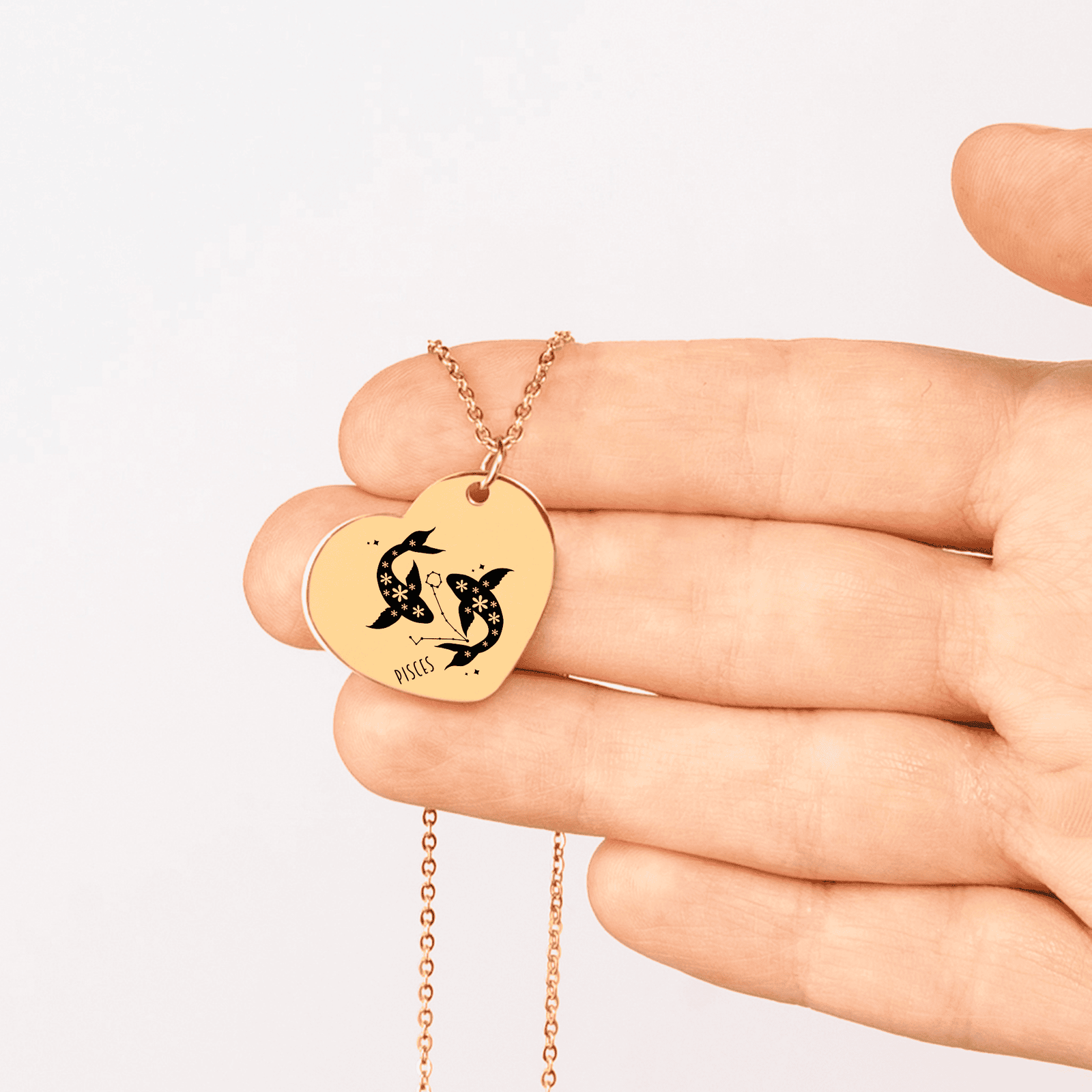 Collier Coeur Signe Astrologique Poissons