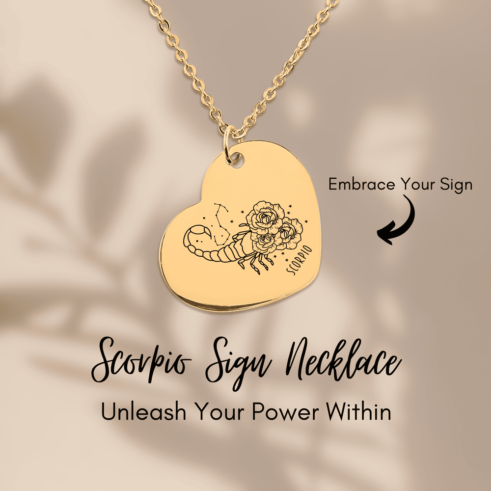 Collier Coeur Signe Astrologique Scorpion