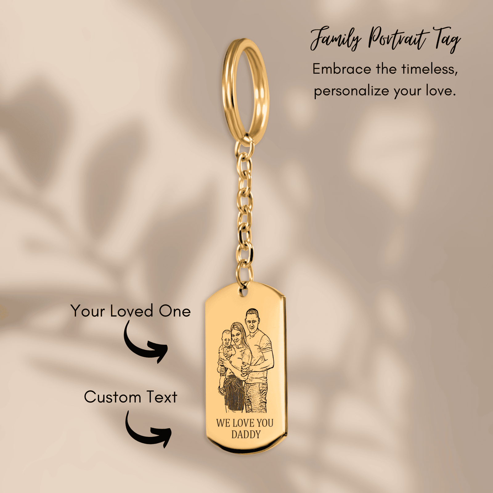Porte-clés Portrait de Famille Personnalisé