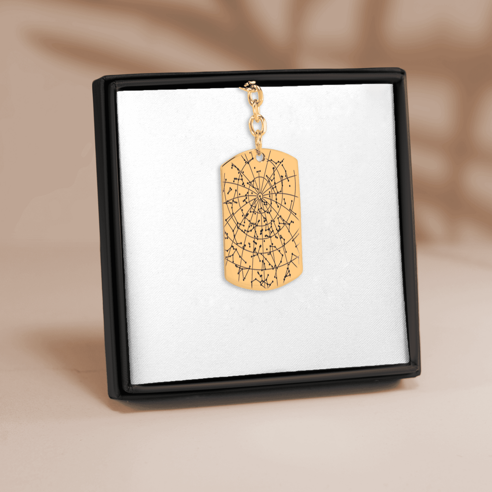 Porte-clés Carte des Étoiles Personnalisé (Plaque)