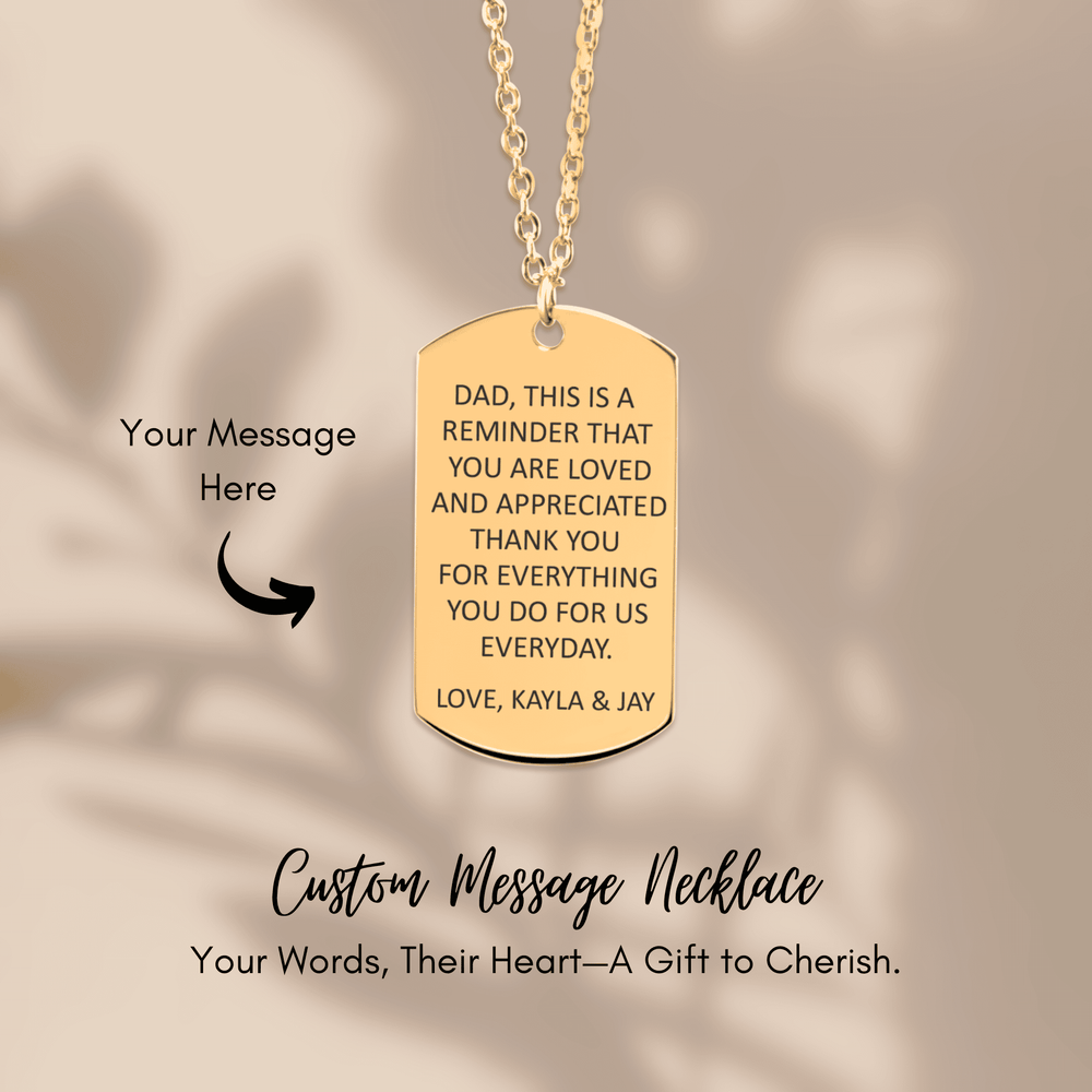 Collier Message Personnalisé Gravé
