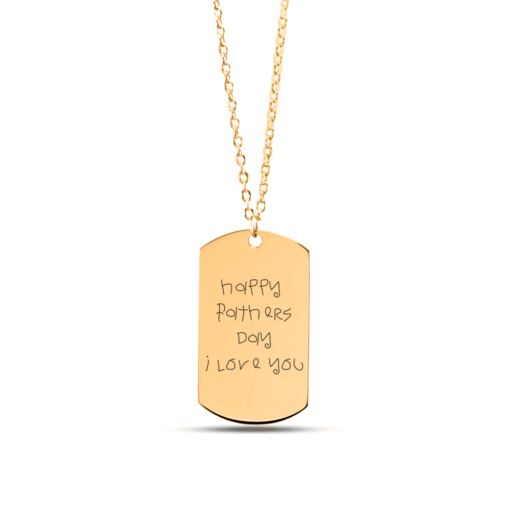 Collier Écriture Manuscrite Gravée