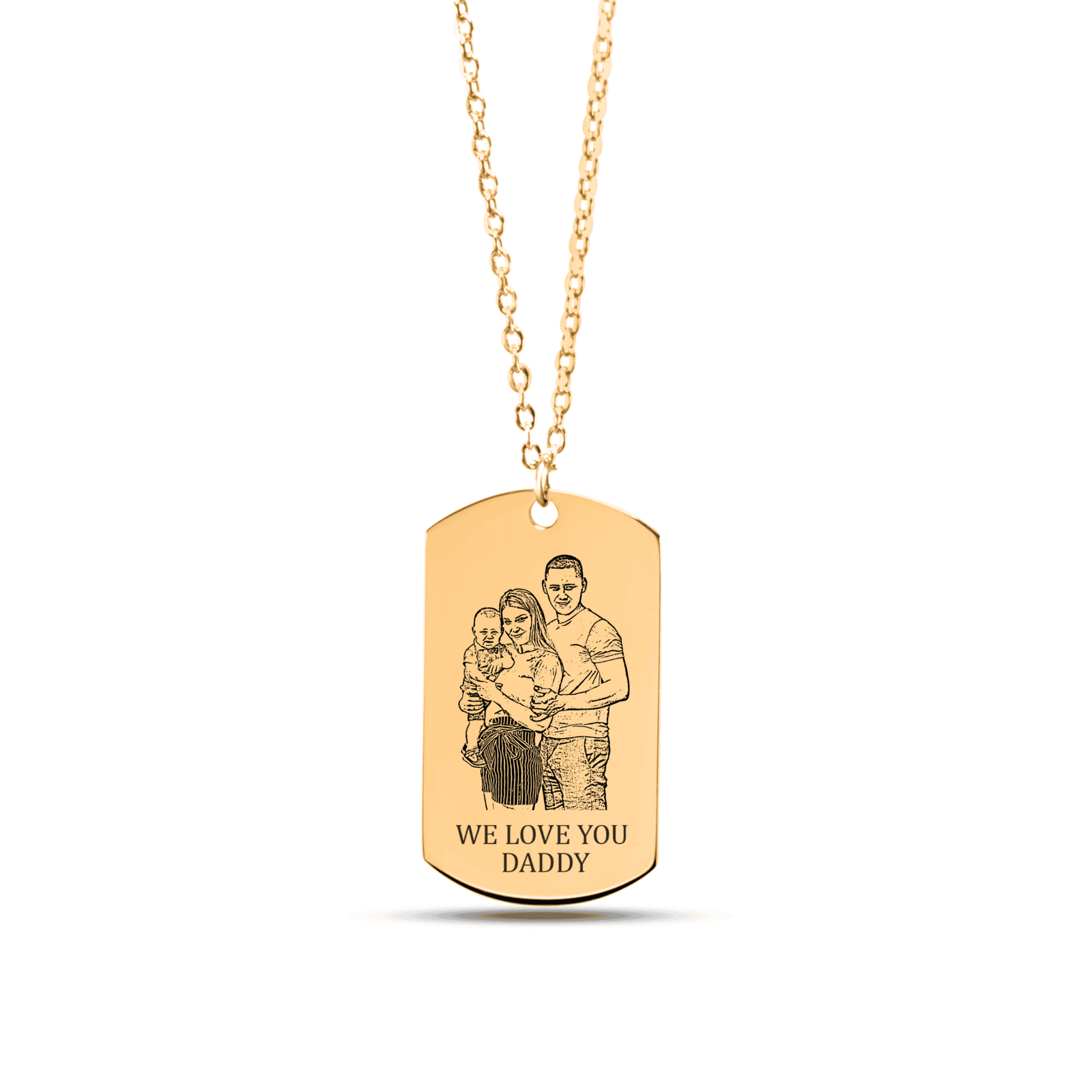Collier Portrait Personnalisé Gravé