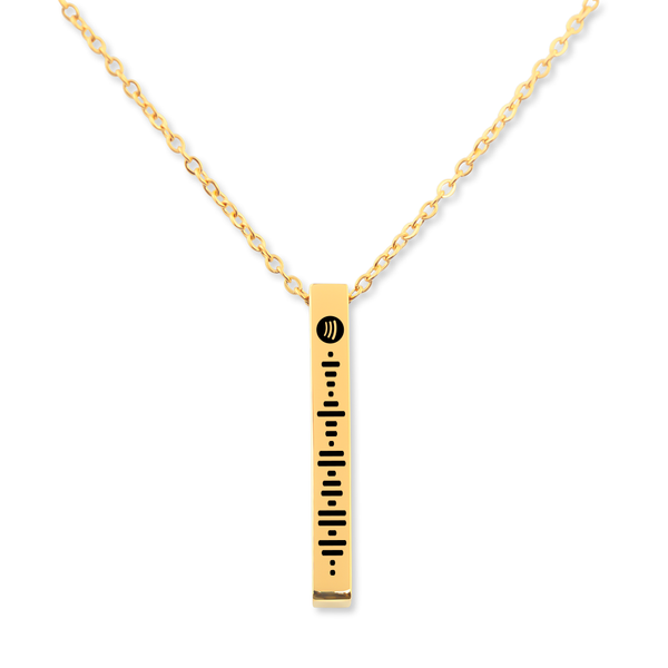 Collier Moment Inoubliable personnalisé avec chanson gravée, acier inoxydable
