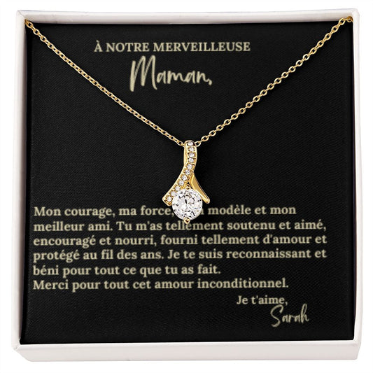 Collier pour Maman-Fille avec Message Personnalisable
