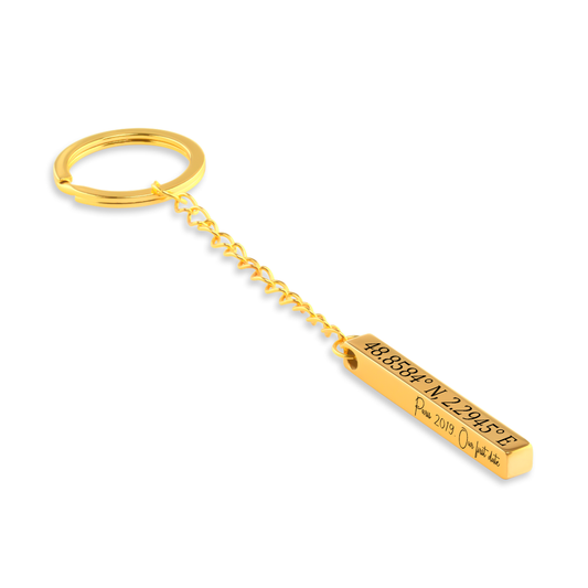 Porte-clés de Coordonnées Personnalisé