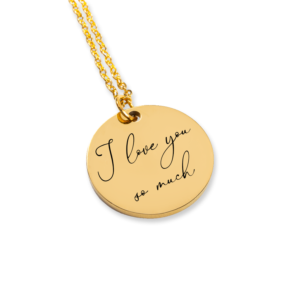 Collier Pendentif Personnalisé Manuscrit