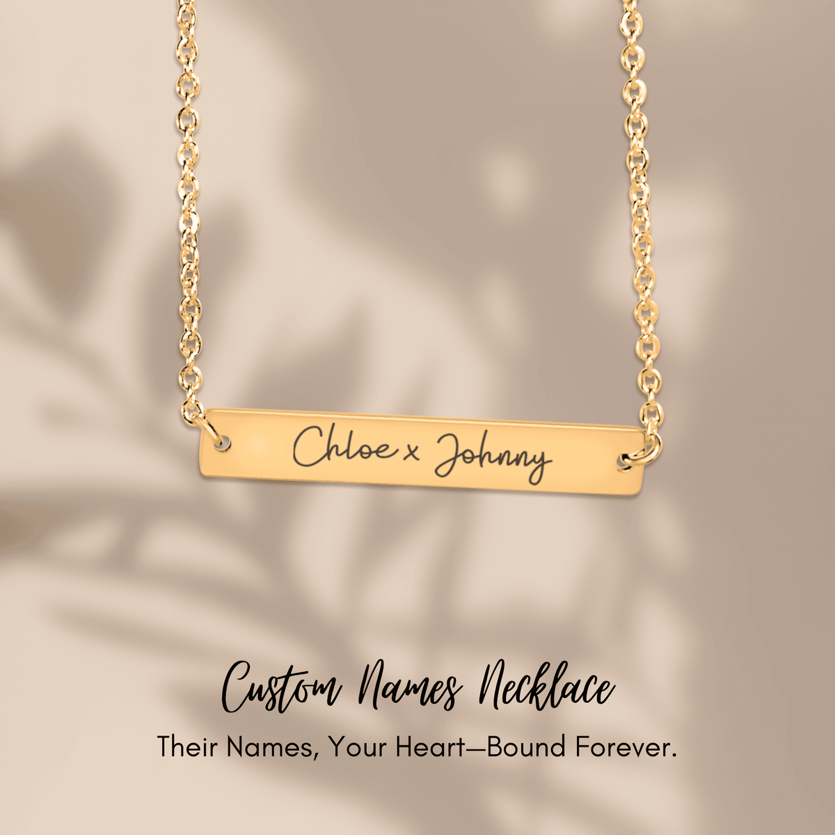 Collier Deux Prénoms Personnalisés (Couple)