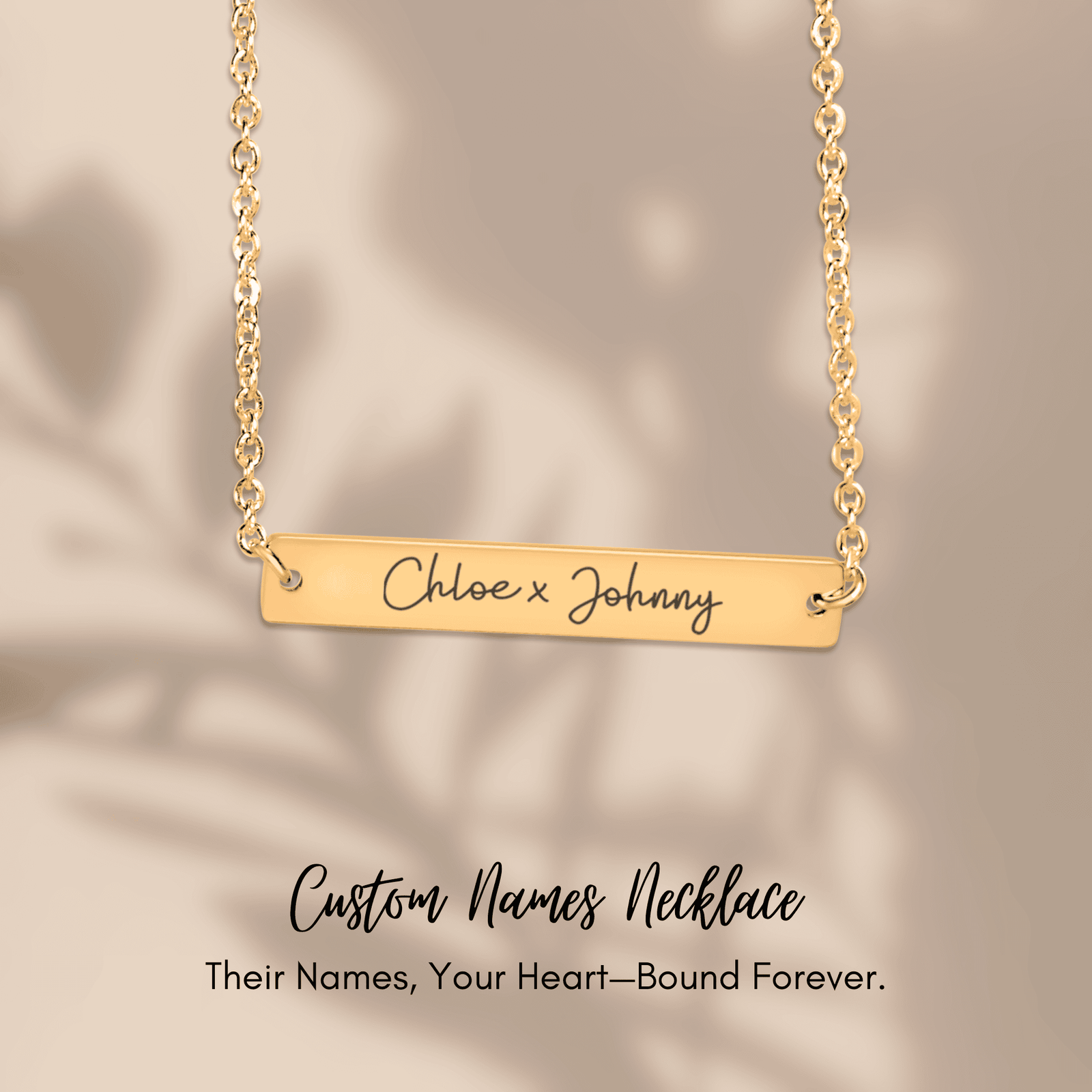 Collier Deux Prénoms Personnalisés (Couple)
