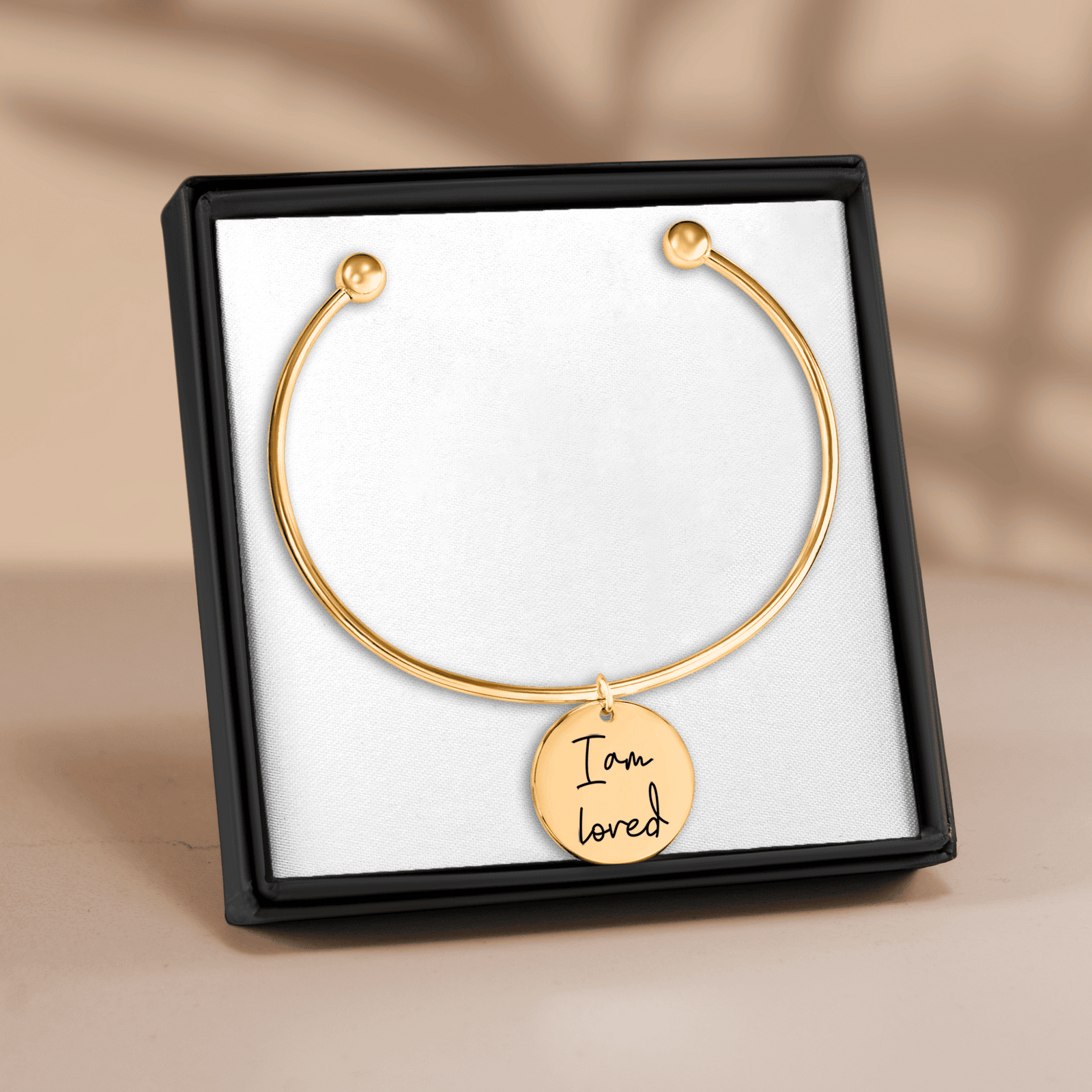 Bracelet jonc Médaille Affirmations Personnalisée