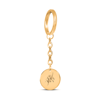 Porte-clés Médaille Florale Signe Astrologique Verseau