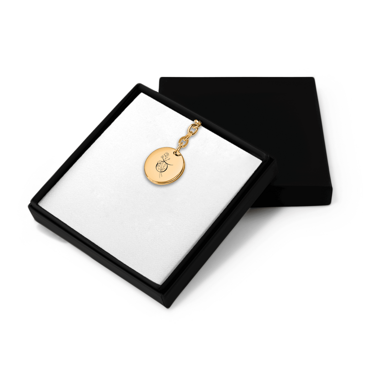 Porte-clés Médaille Florale Signe Astrologique Taureau