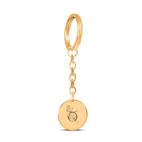 Porte-clés Médaille Florale Signe Astrologique Taureau