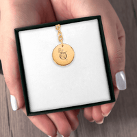 Porte-clés Médaille Florale Signe Astrologique Taureau