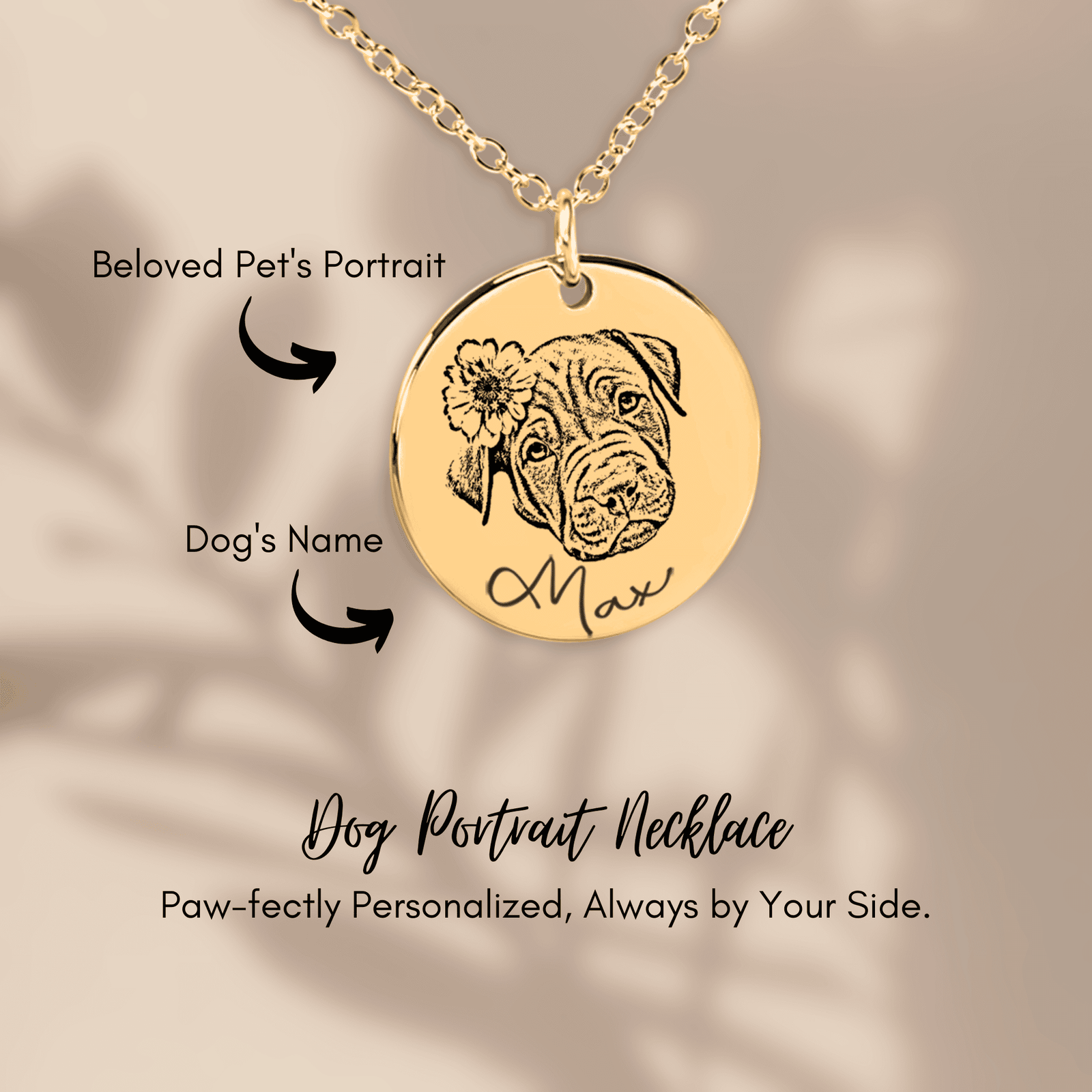 Collier Portrait de Chien Personnalisé