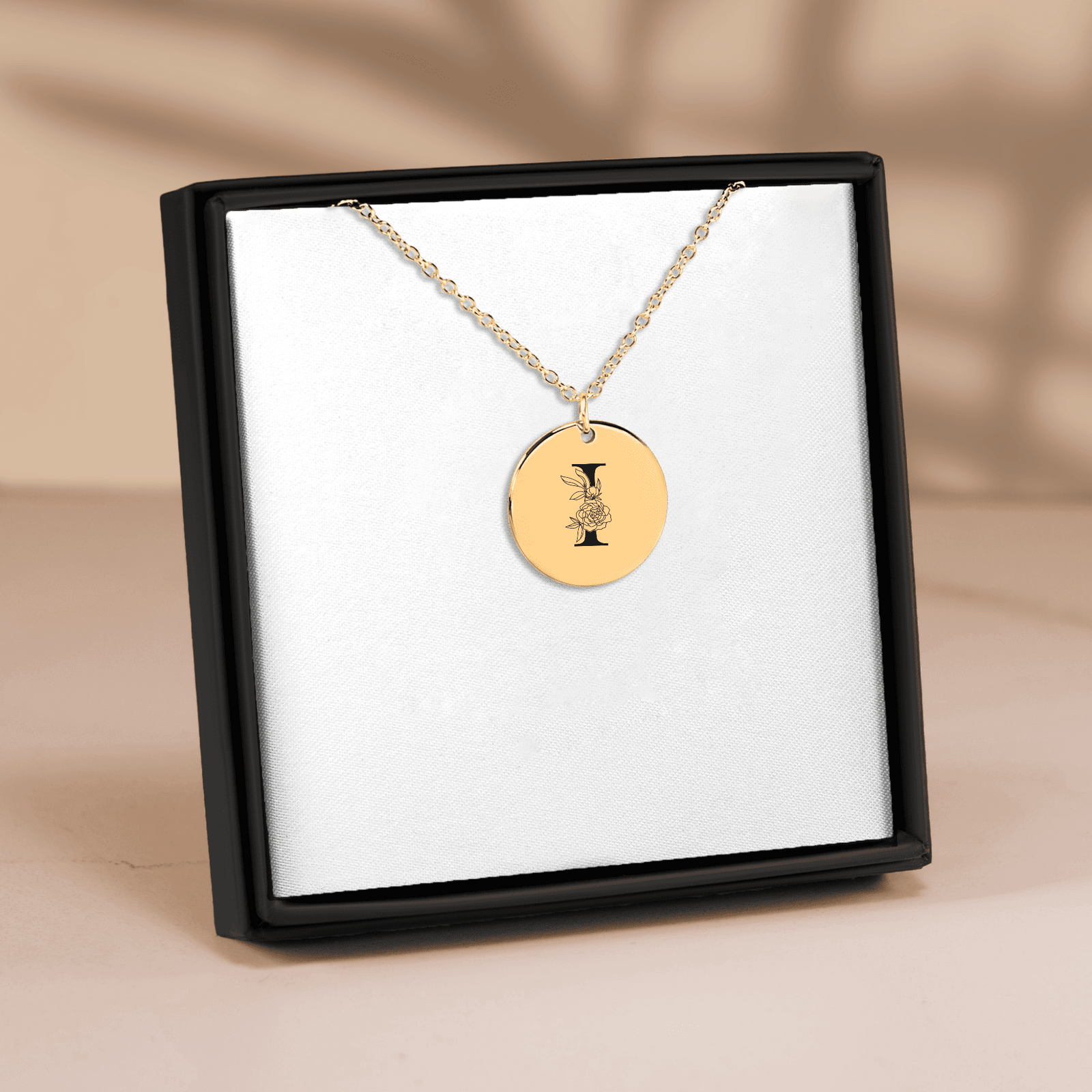 Collier Initiale Florale I Personnalisé