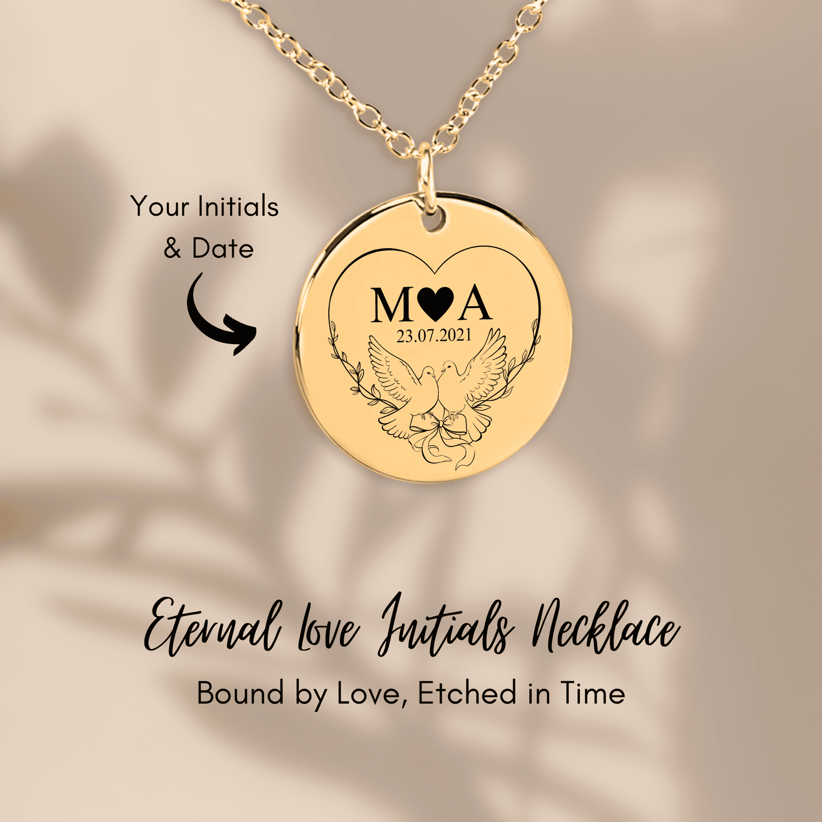 Collier Initiales Entrelacées Personnalisé (Timeless Bond)