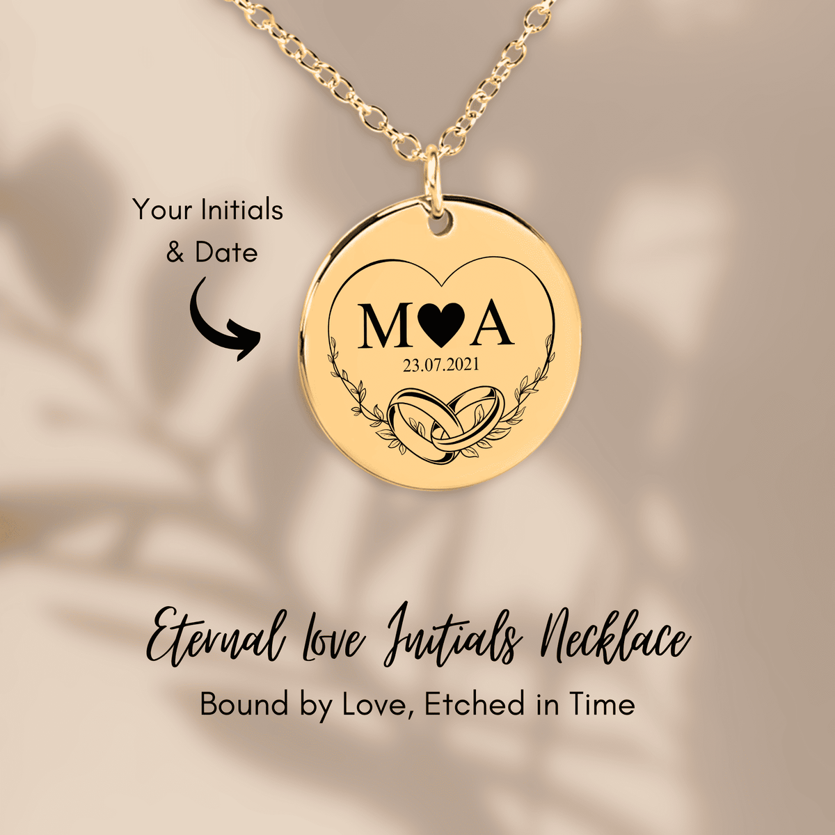 Collier Initiales Entrelacées Personnalisé (Eternal Love)