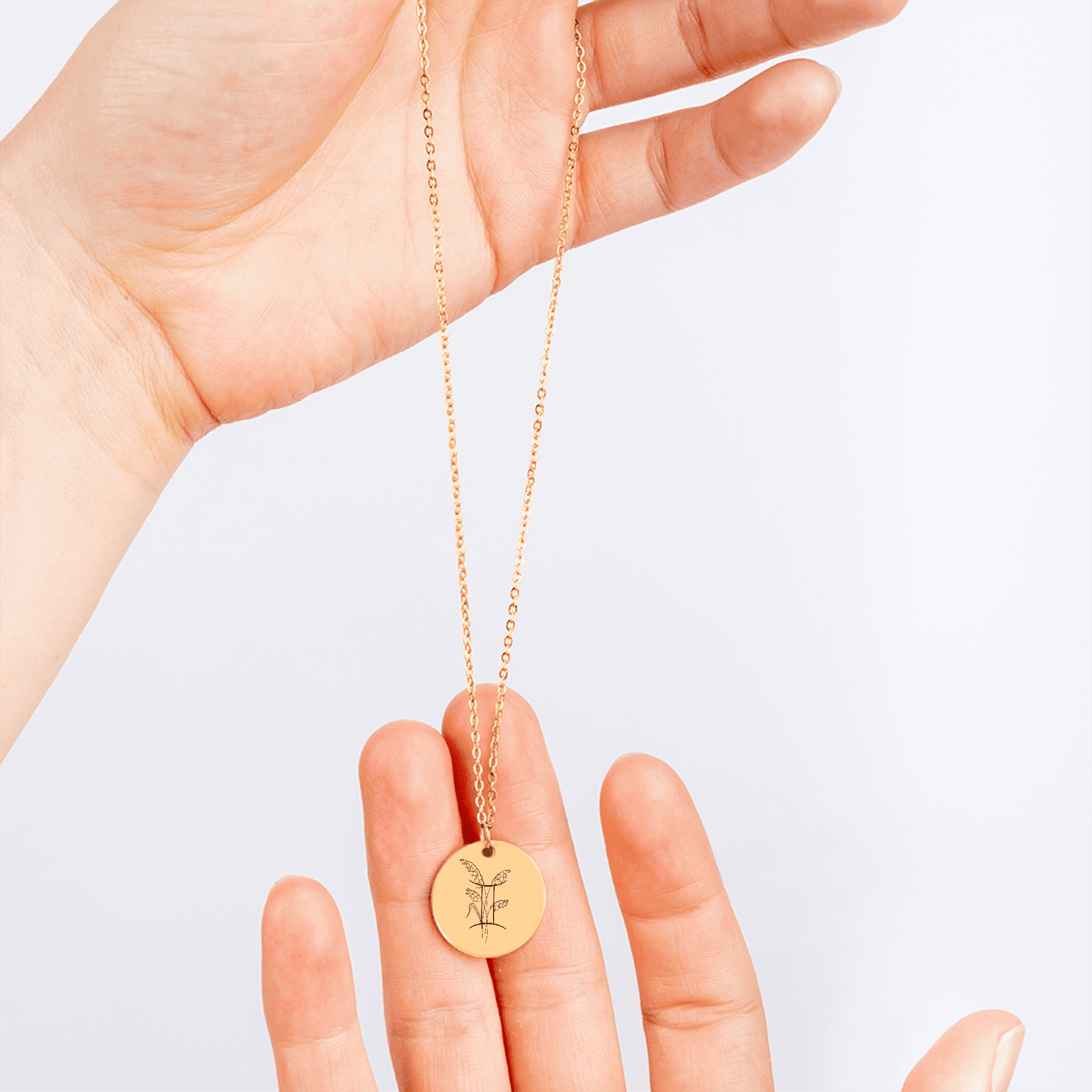 Collier Médaille Florale Signe Astrologique Gémeaux