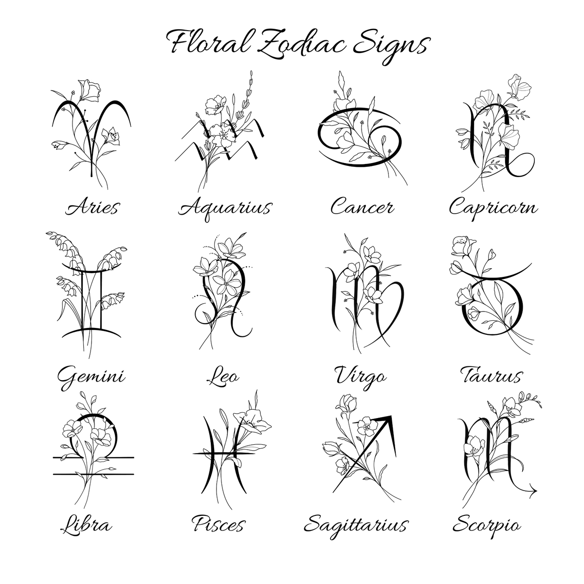 Collier Médaille Florale Signe Astrologique Sagittaire