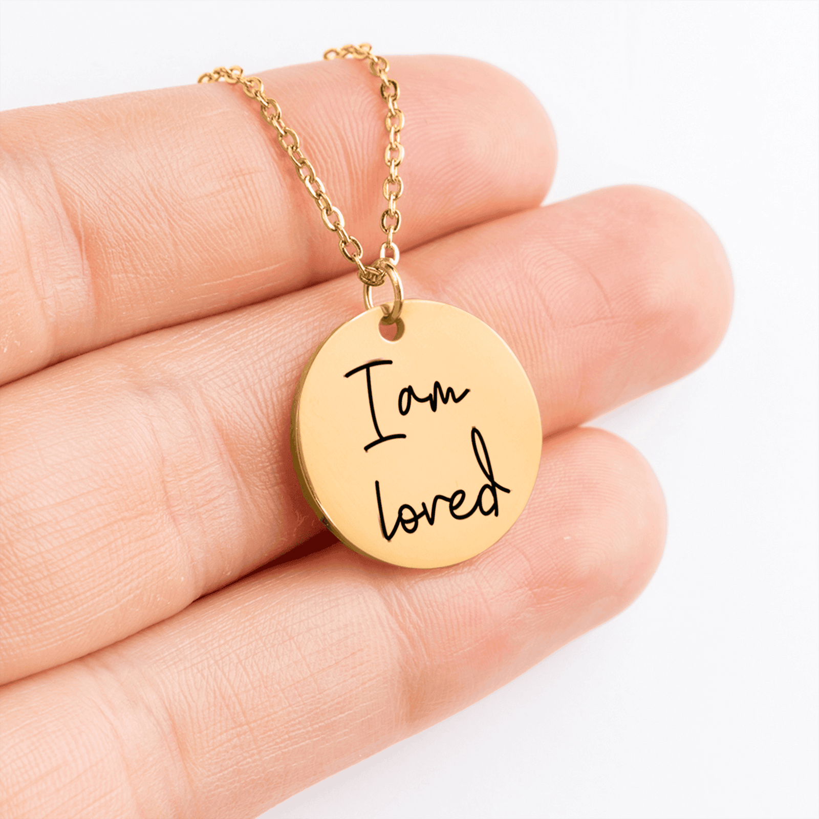 Collier Médaille Affirmations Personnalisée