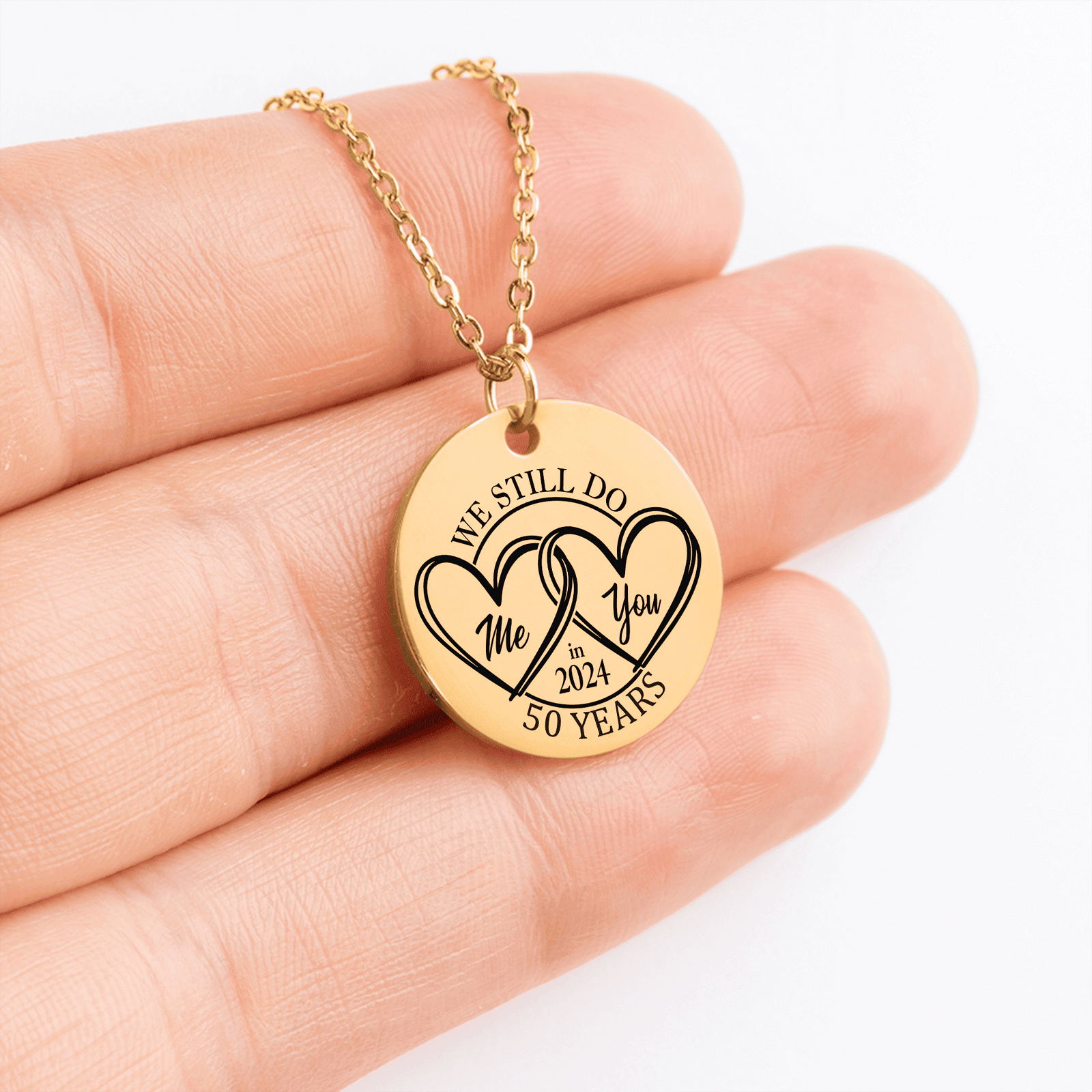 Collier Anniversaire de Mariage 50 ans Personnalisé