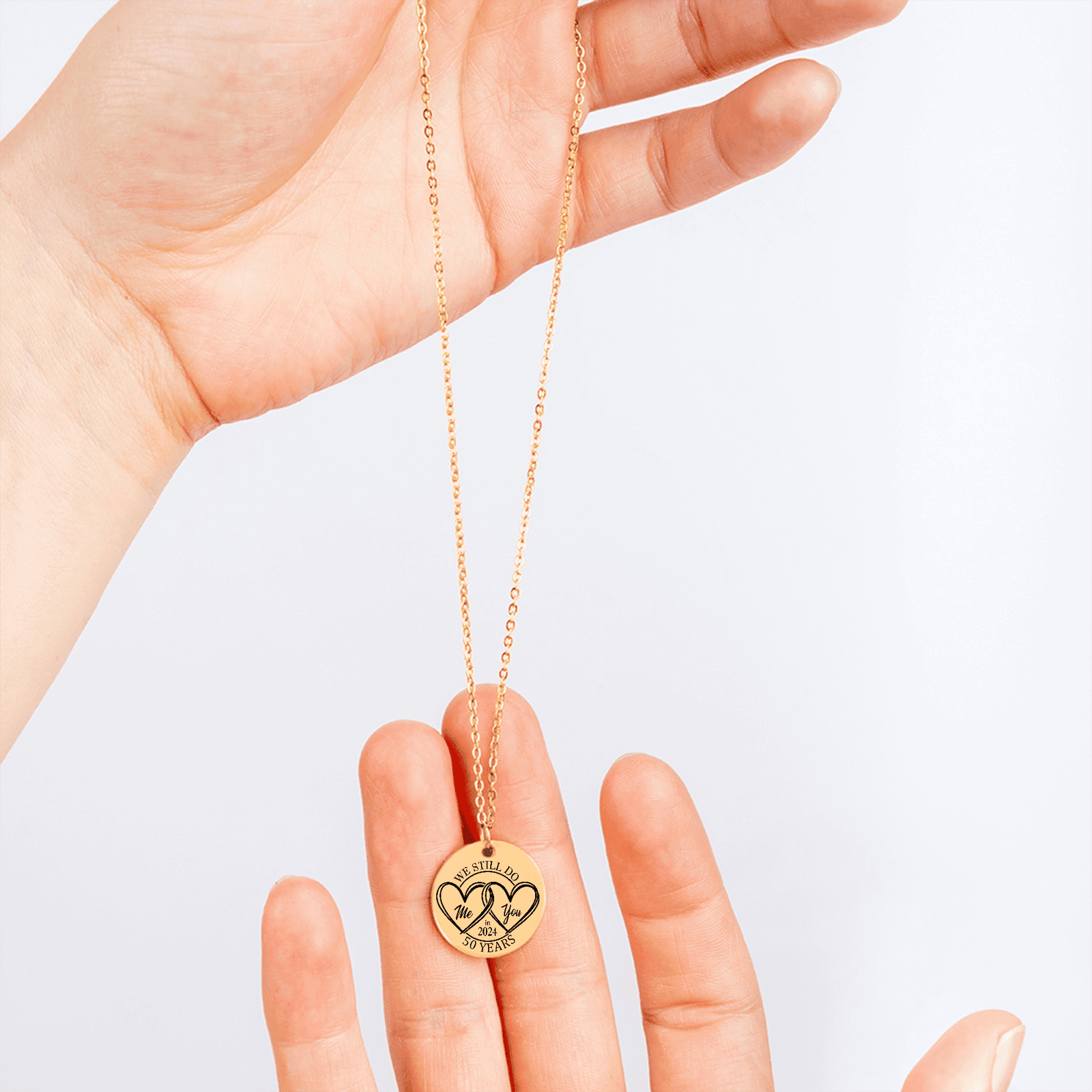 Collier Anniversaire de Mariage 50 ans Personnalisé