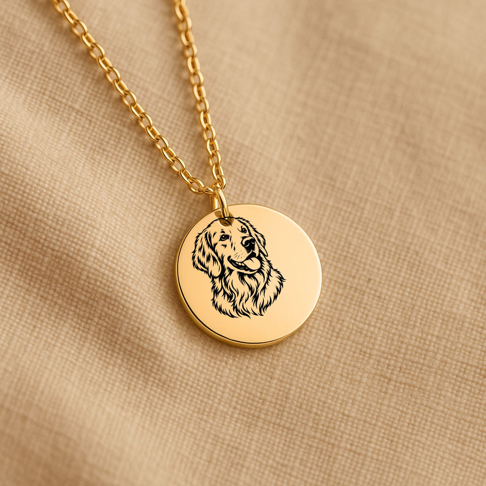 Collier Golden Retriever Personnalisé – Prénom Gravé