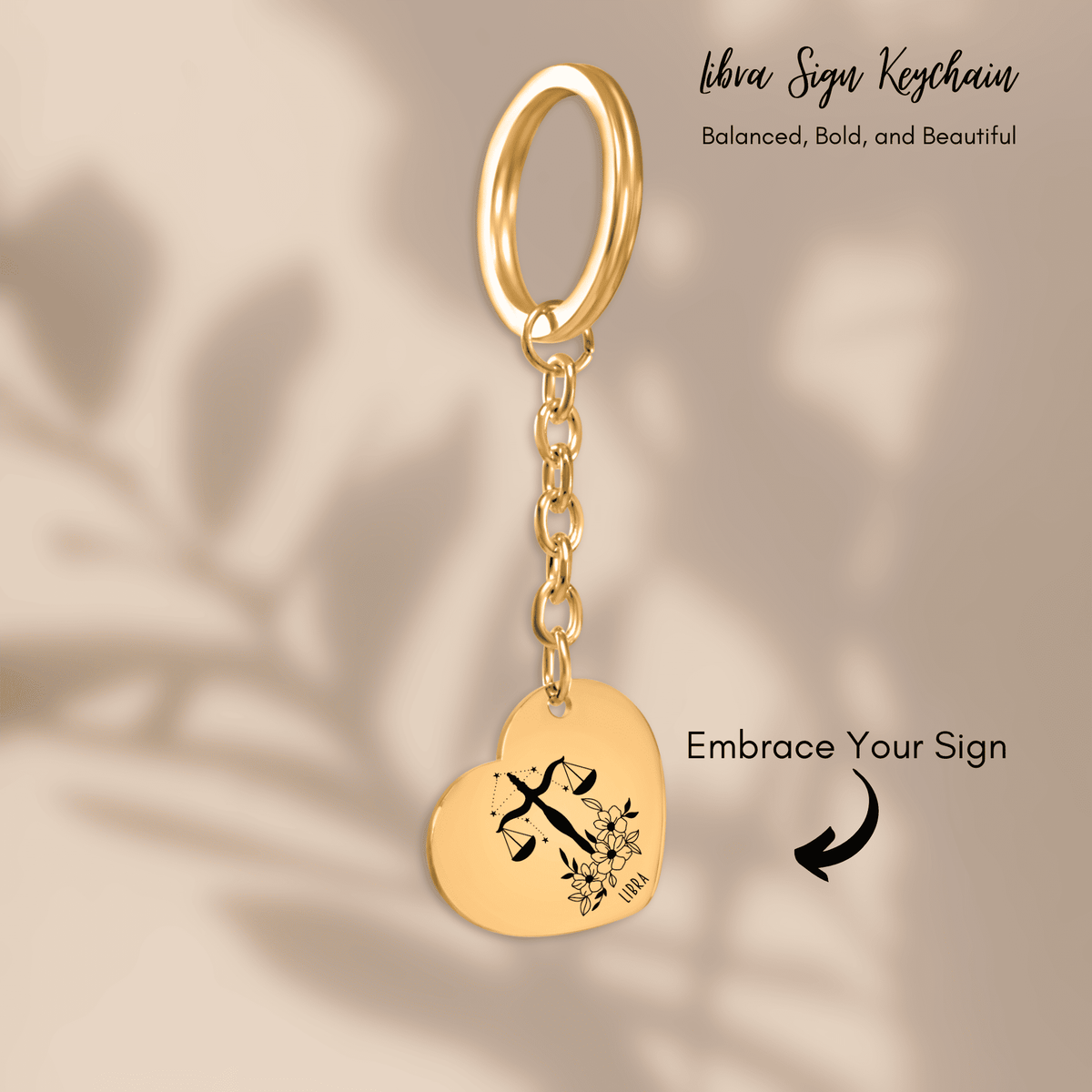 Porte-clés Coeur Signe Astrologique Balance