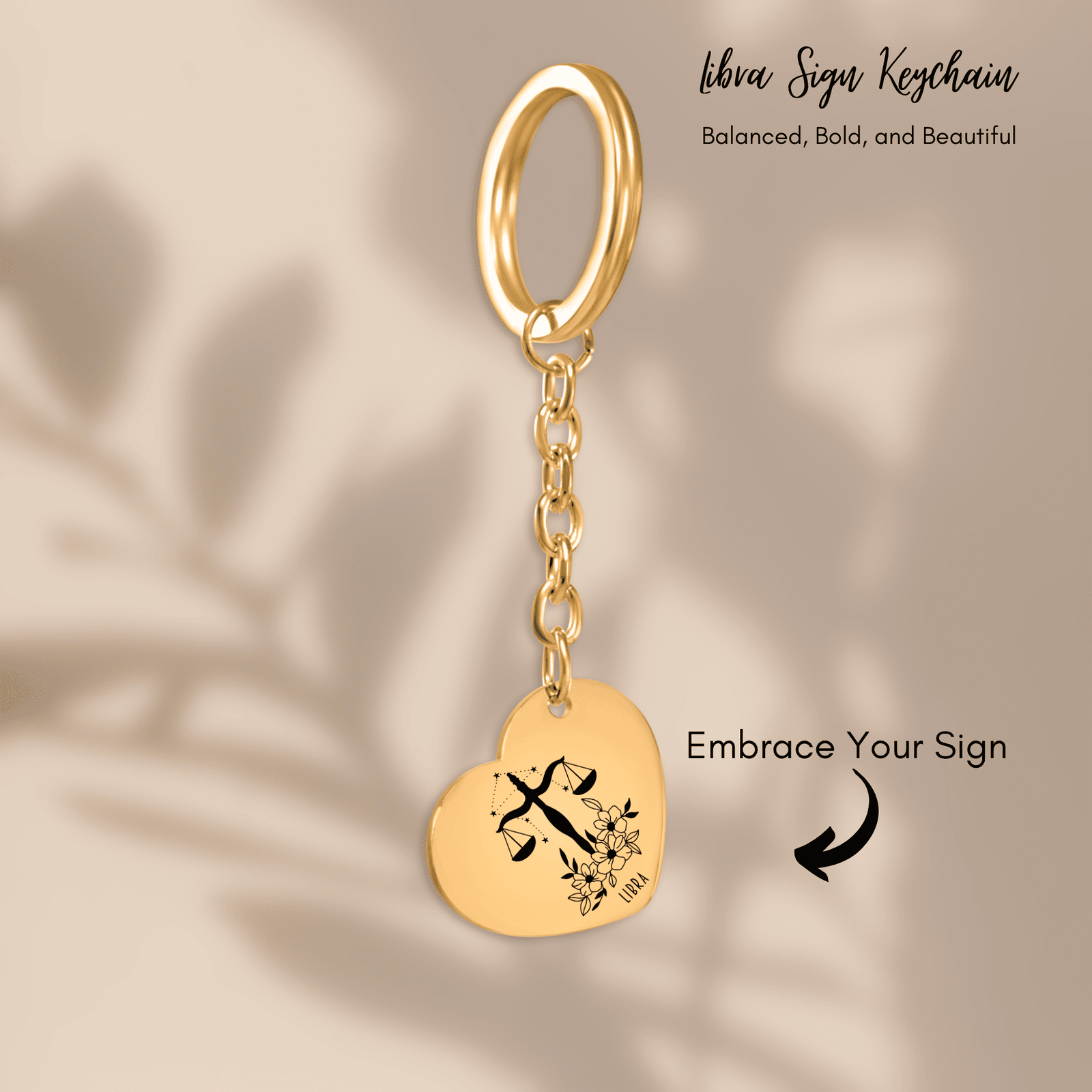 Porte-clés Coeur Signe Astrologique Balance
