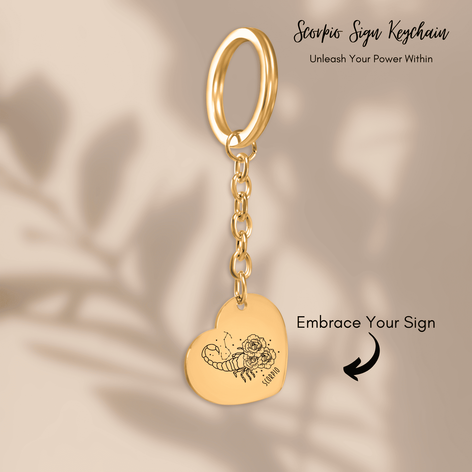 Porte-clés Coeur Signe Astrologique Scorpion
