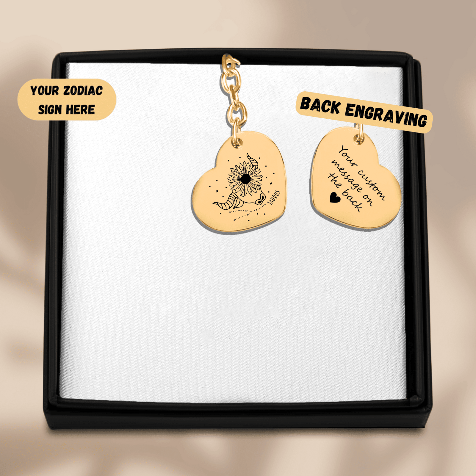 Porte-clés Coeur Signe Astrologique Taureau