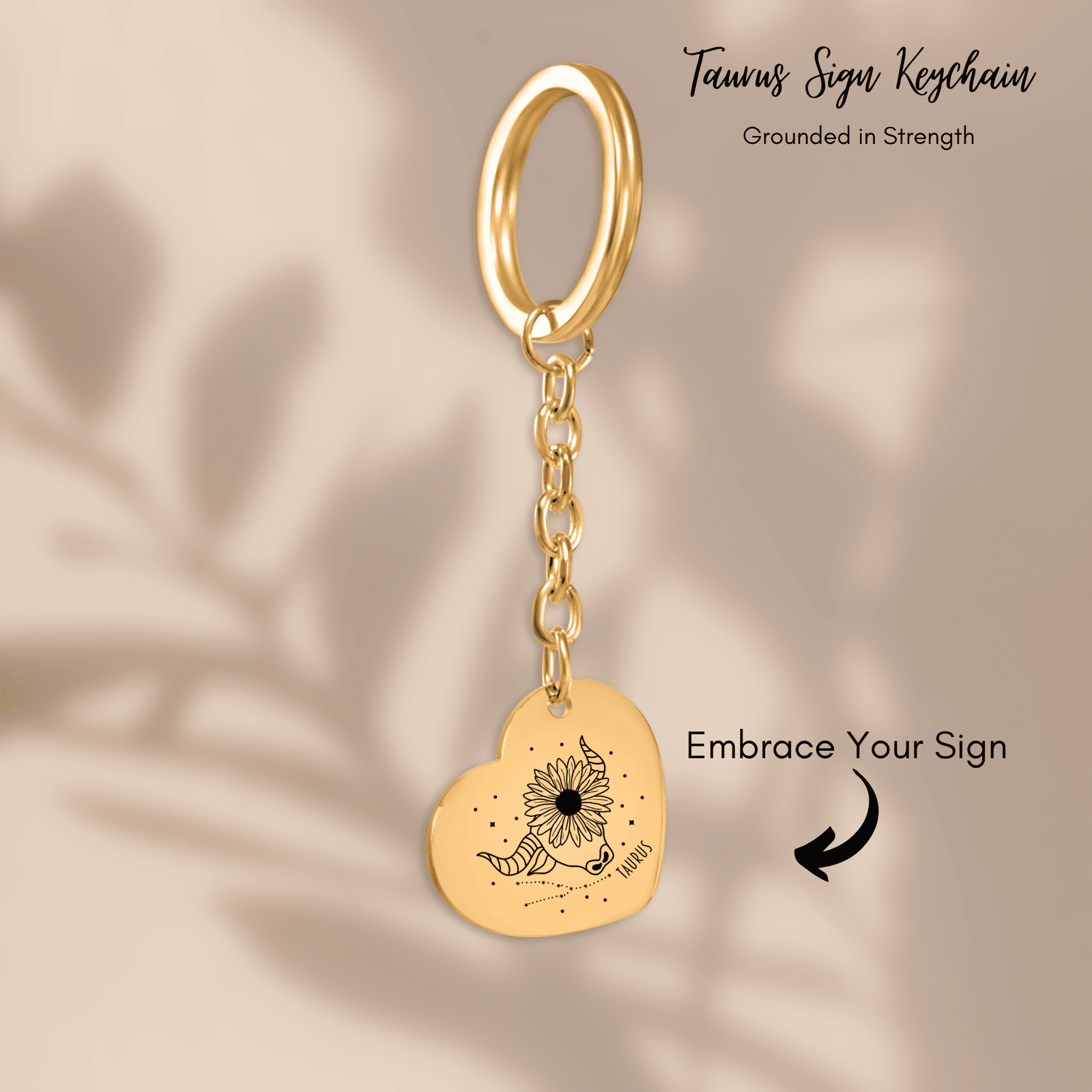 Porte-clés Coeur Signe Astrologique Taureau
