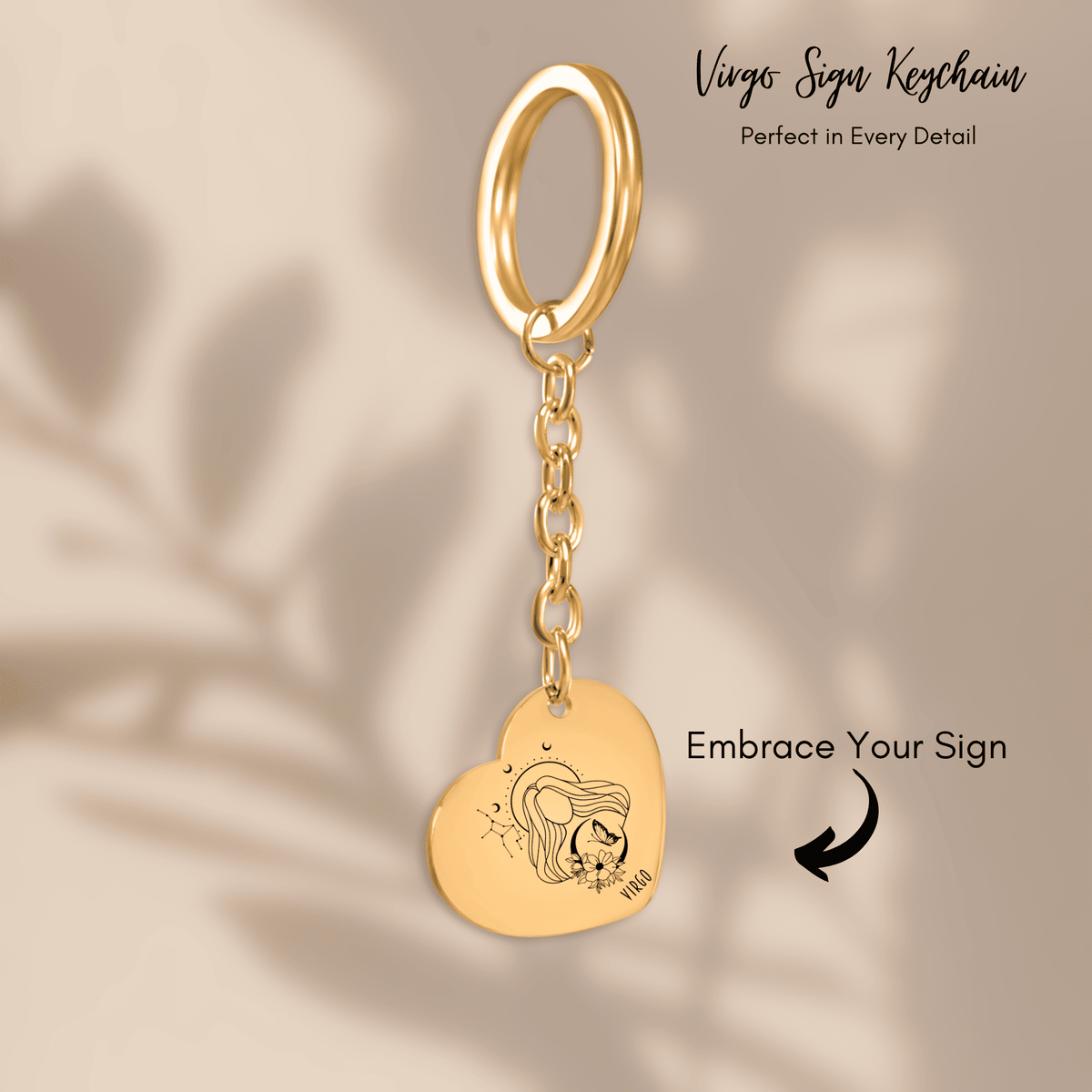 Porte-clés Coeur Signe Astrologique Vierge