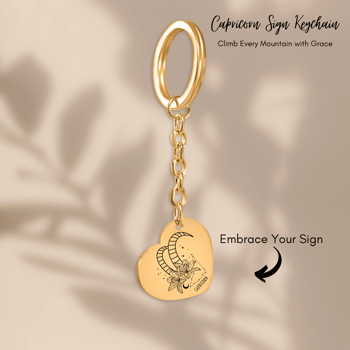 Porte-clés Coeur Signe Astrologique Capricorne