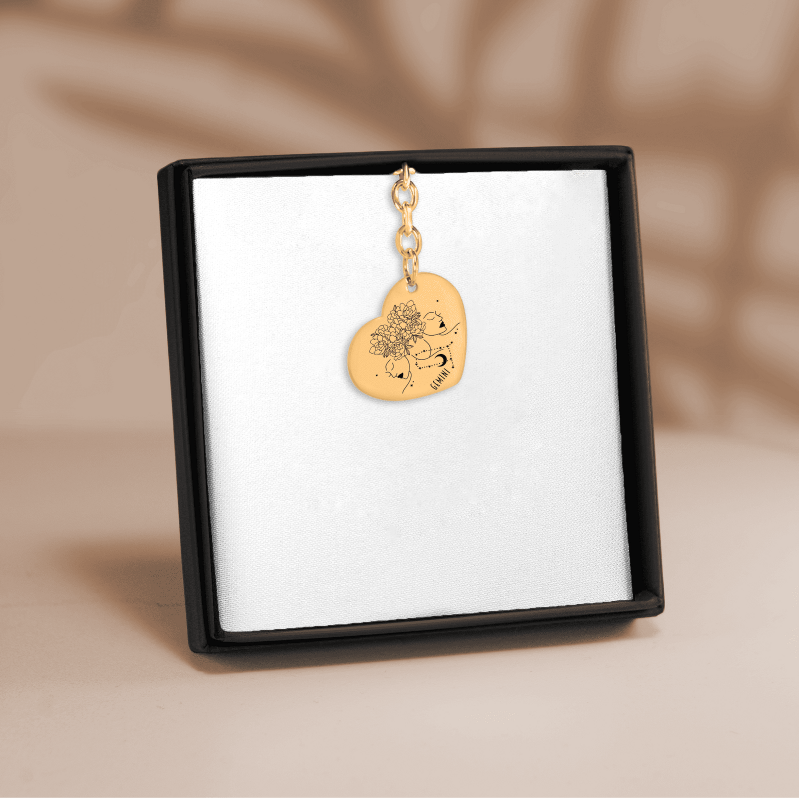 Porte-clés Coeur Signe Astrologique Gémeaux