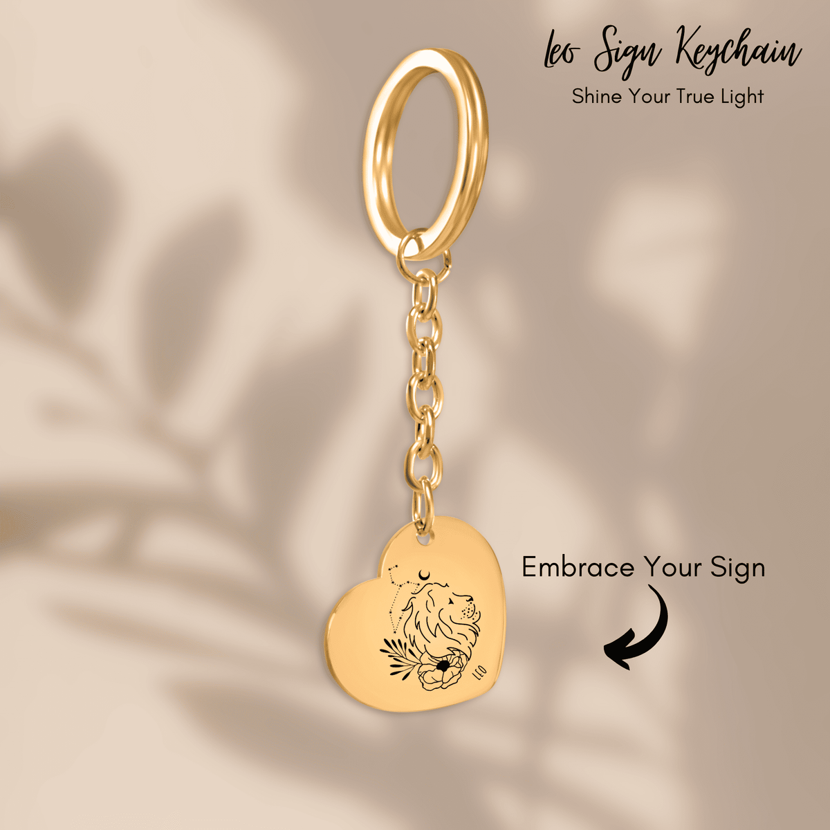 Porte-clés Coeur Signe Astrologique Lion