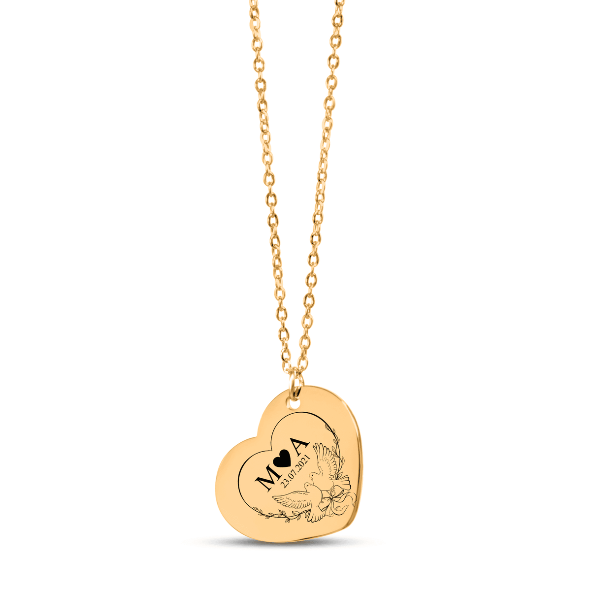 Collier Initiales Entrelacées Personnalisé (Eternal Love Coeur)
