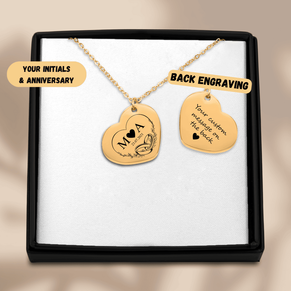 Collier Initiales Entrelacées Personnalisé (Timeless Bond Coeur)